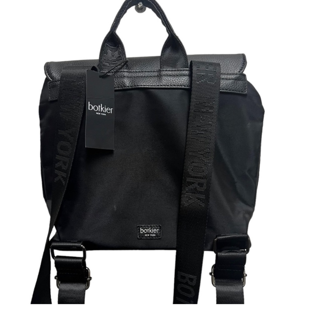 Botkier Solid Black Leather Backpack - image 5